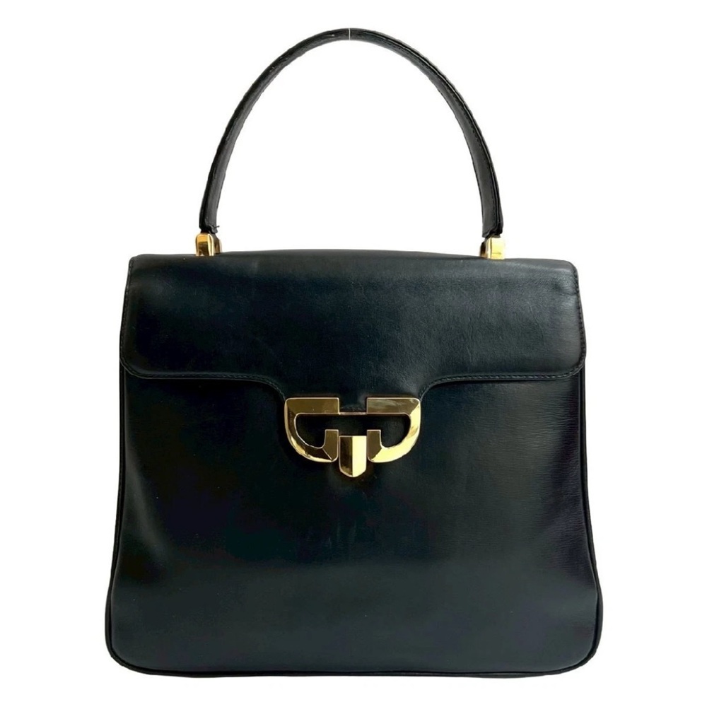 Gucci Black Leather Satchel with Gold Accents - Picture 2 of 11